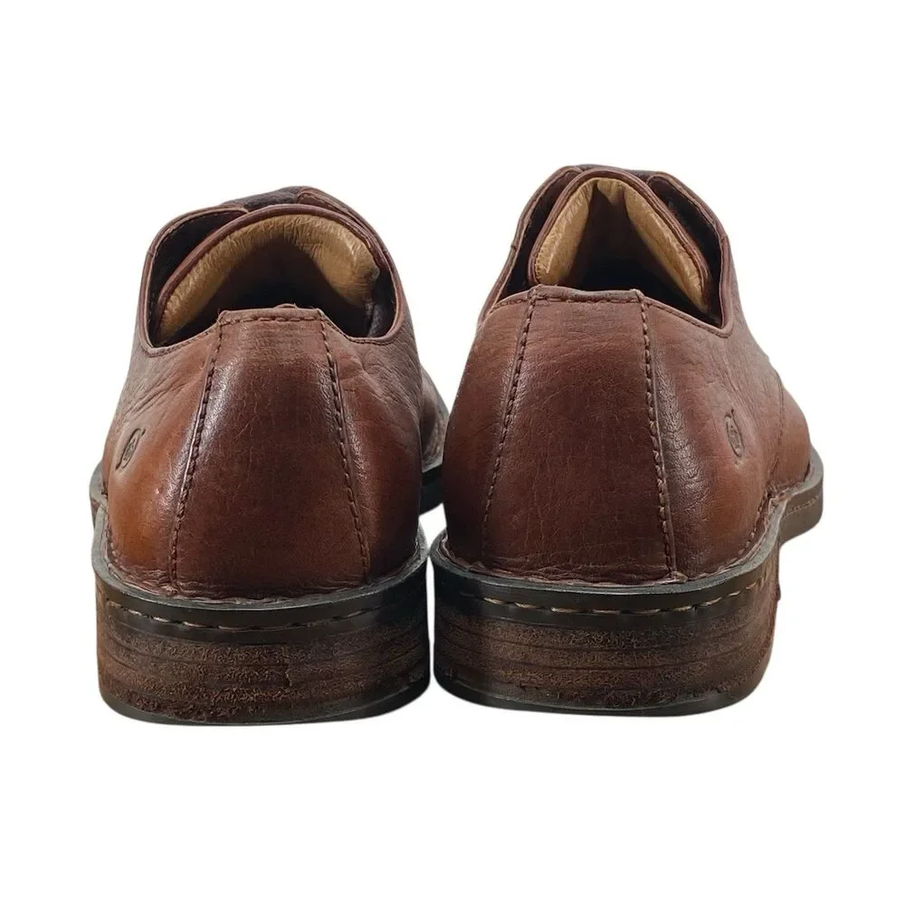 Born‎ Men's Sz 10 Casual Oxford Style Brown Leather Lace Up Round Toe